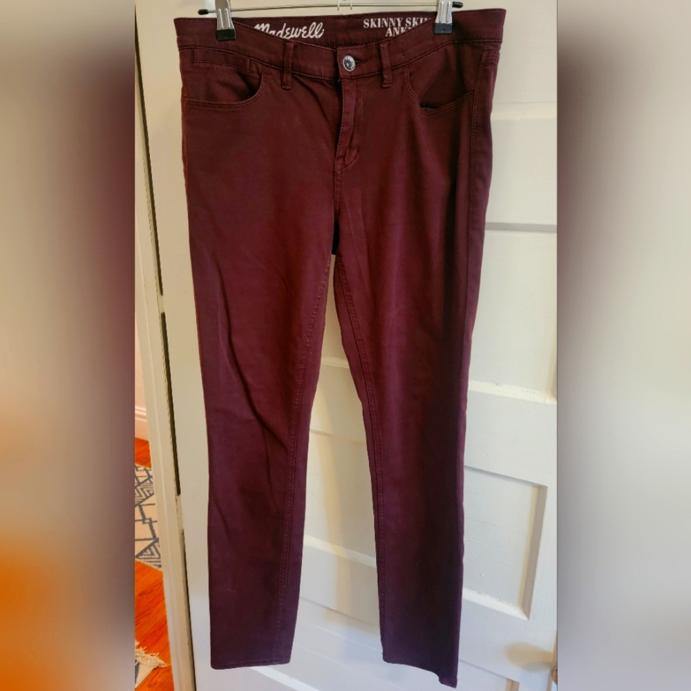 Madewell Maroon Jeggings